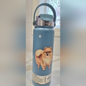 Pomeranian Serengeti Teal Water Bottle